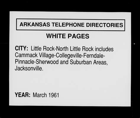 white pages little rock ar|More.